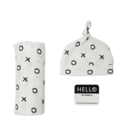 Lulujo Hello World Blanket+Hat - XO