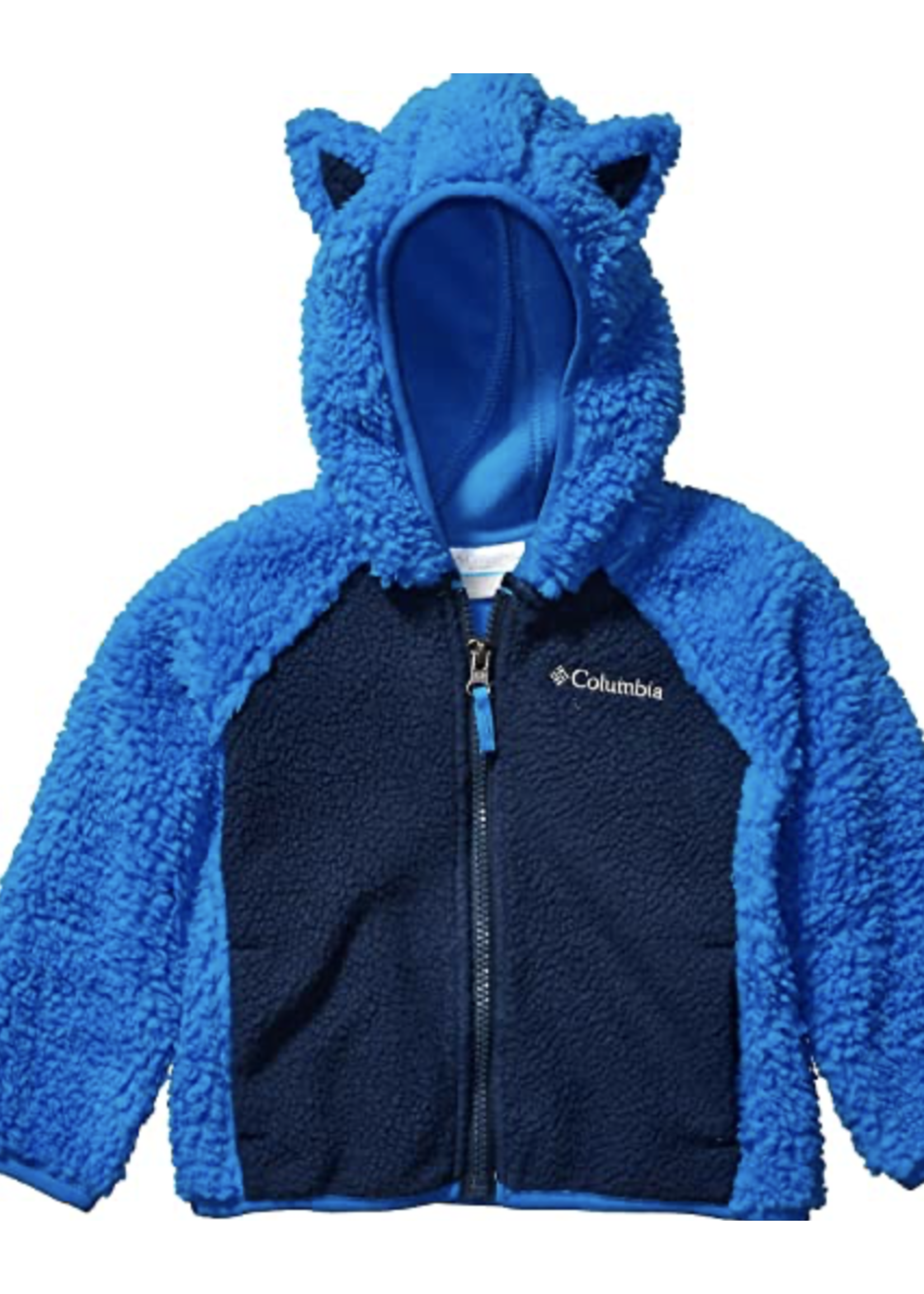 Columbia ￼ Foxy Baby Sherpa Full Zip - Super Blue, Collegiate Navy