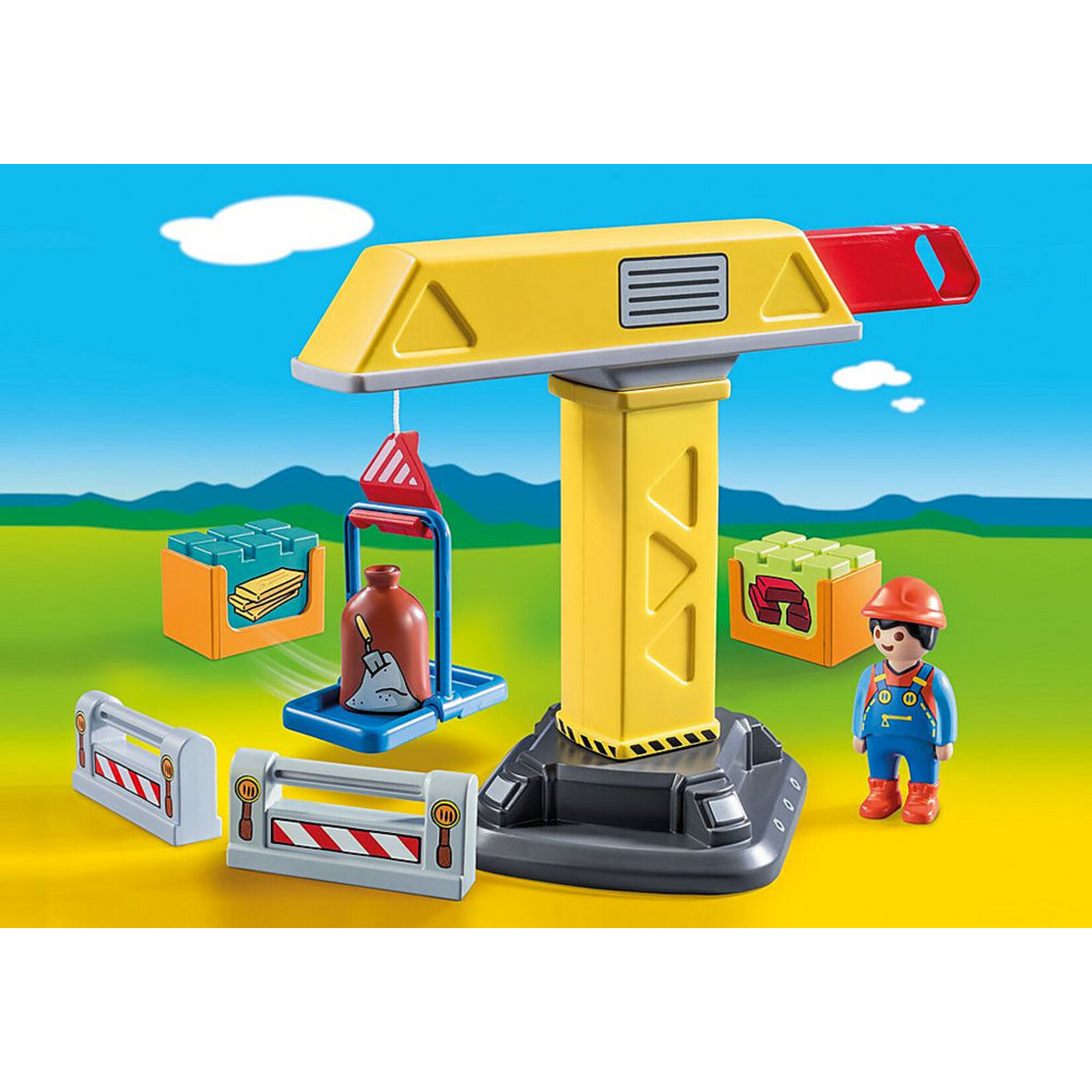 Playmobil 1.2.3 Construction Crane