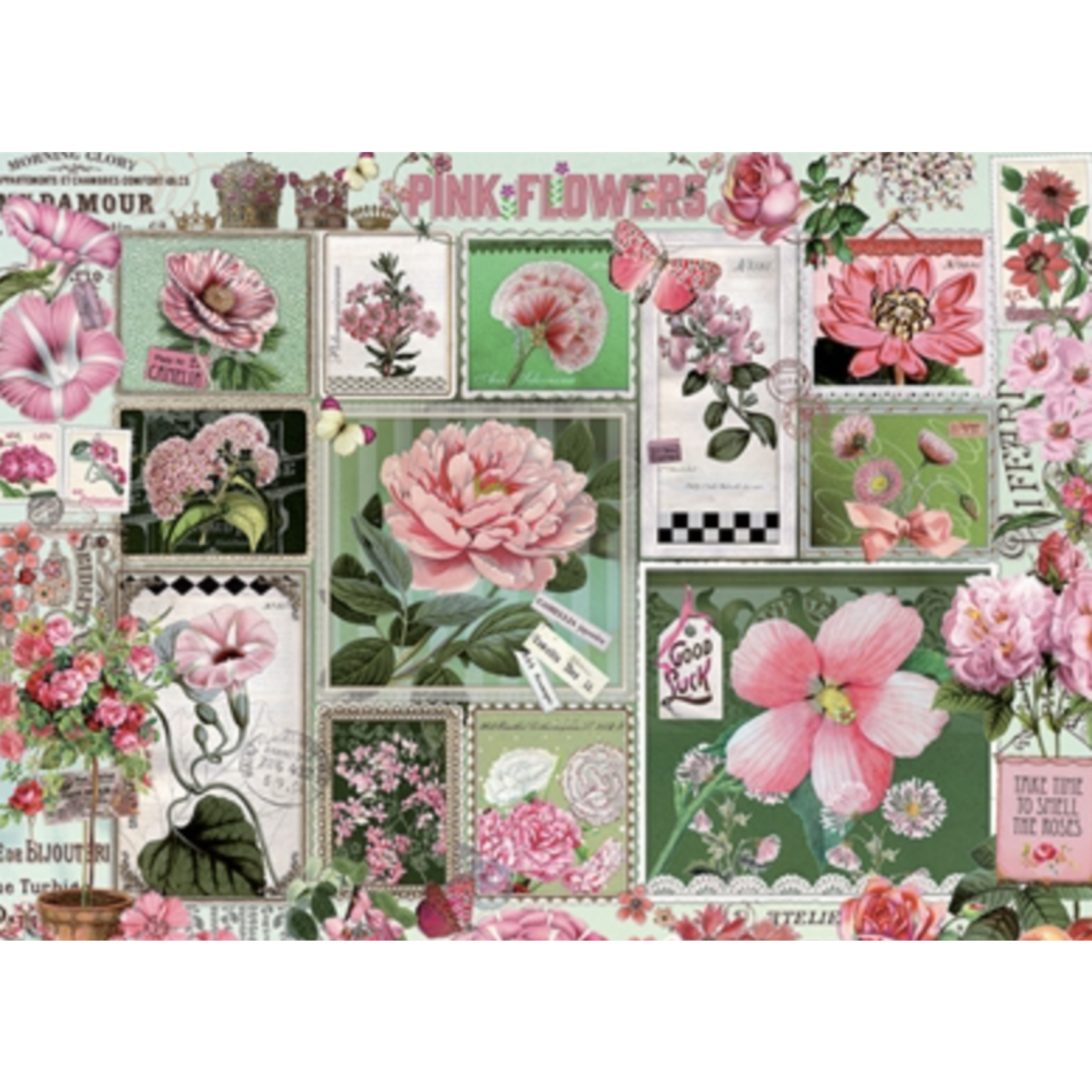 Cobble Hill Pink Flowers 1000 Puzzle