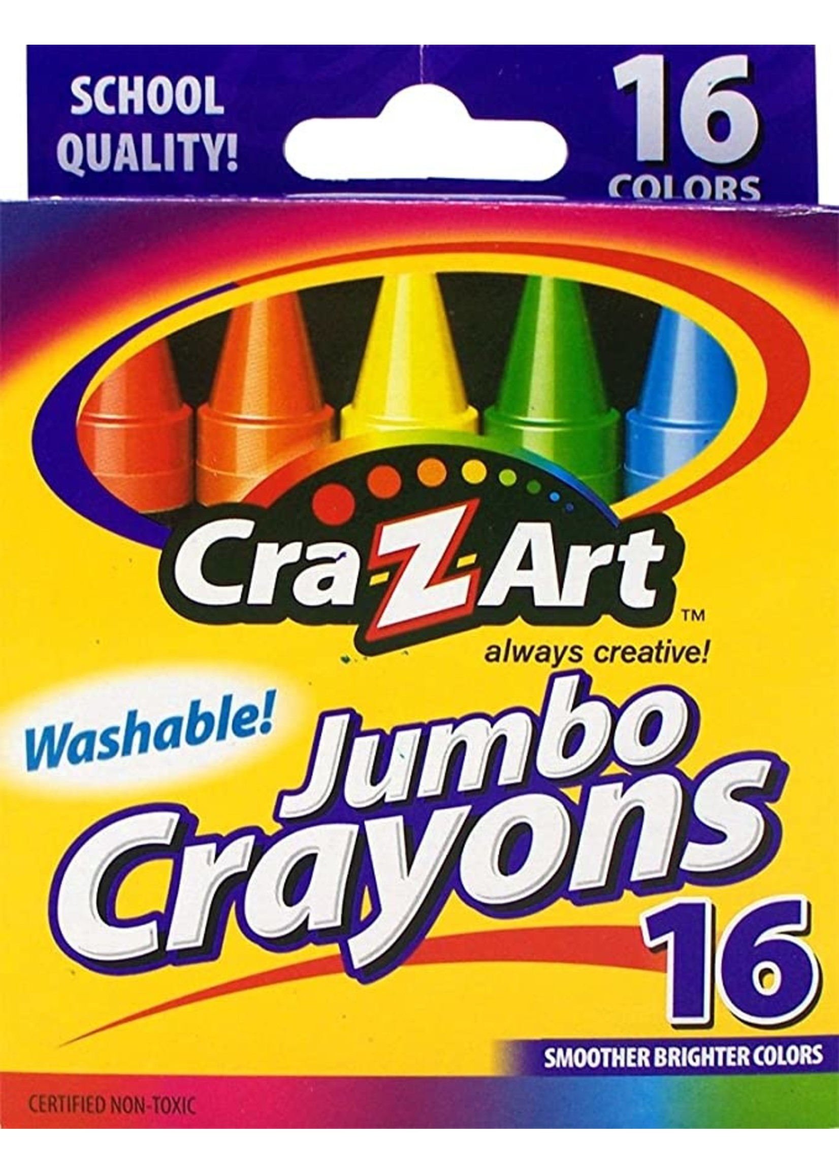 16 Washable Jumbo Crayons