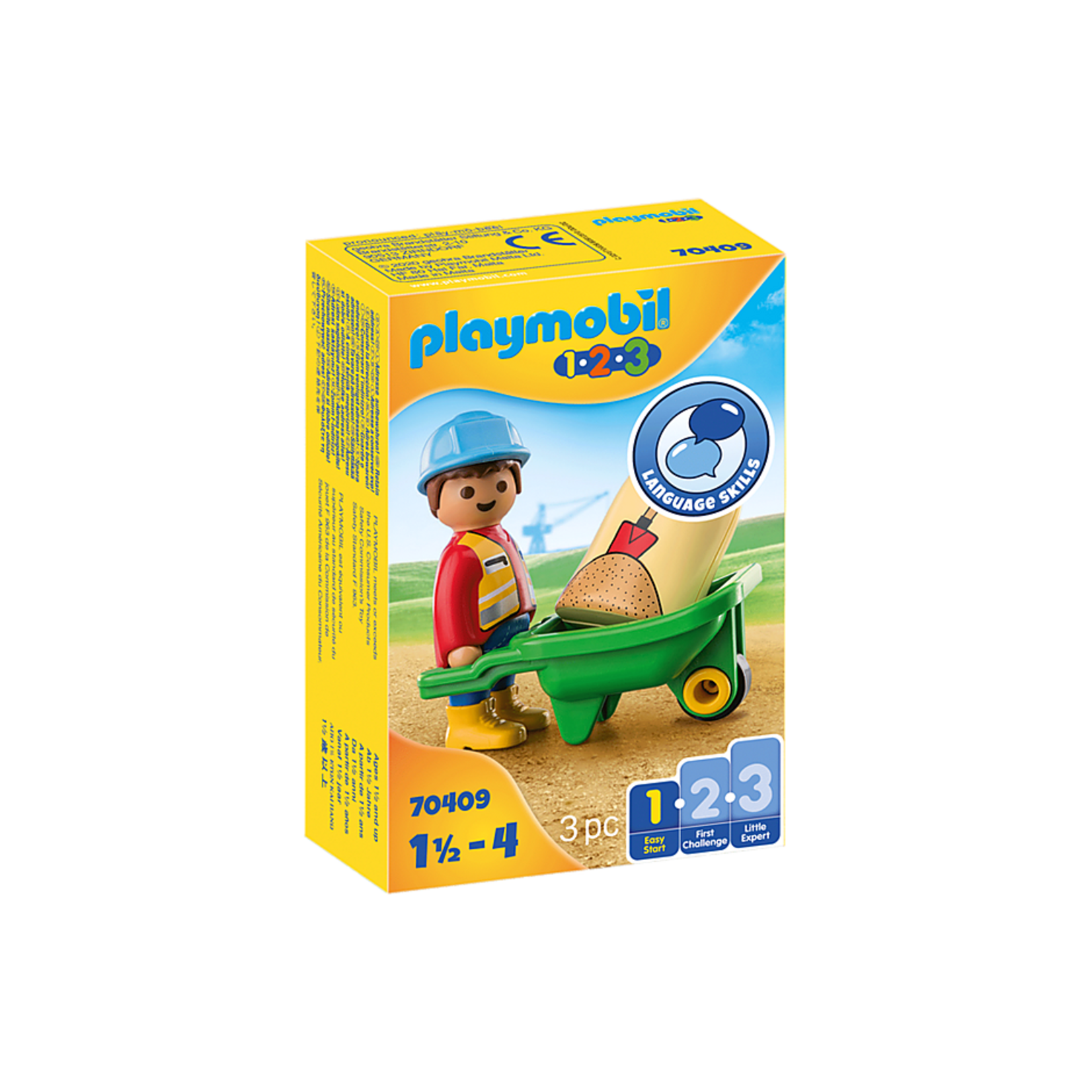 Playmobil Construction Worker with Wheelbarrow