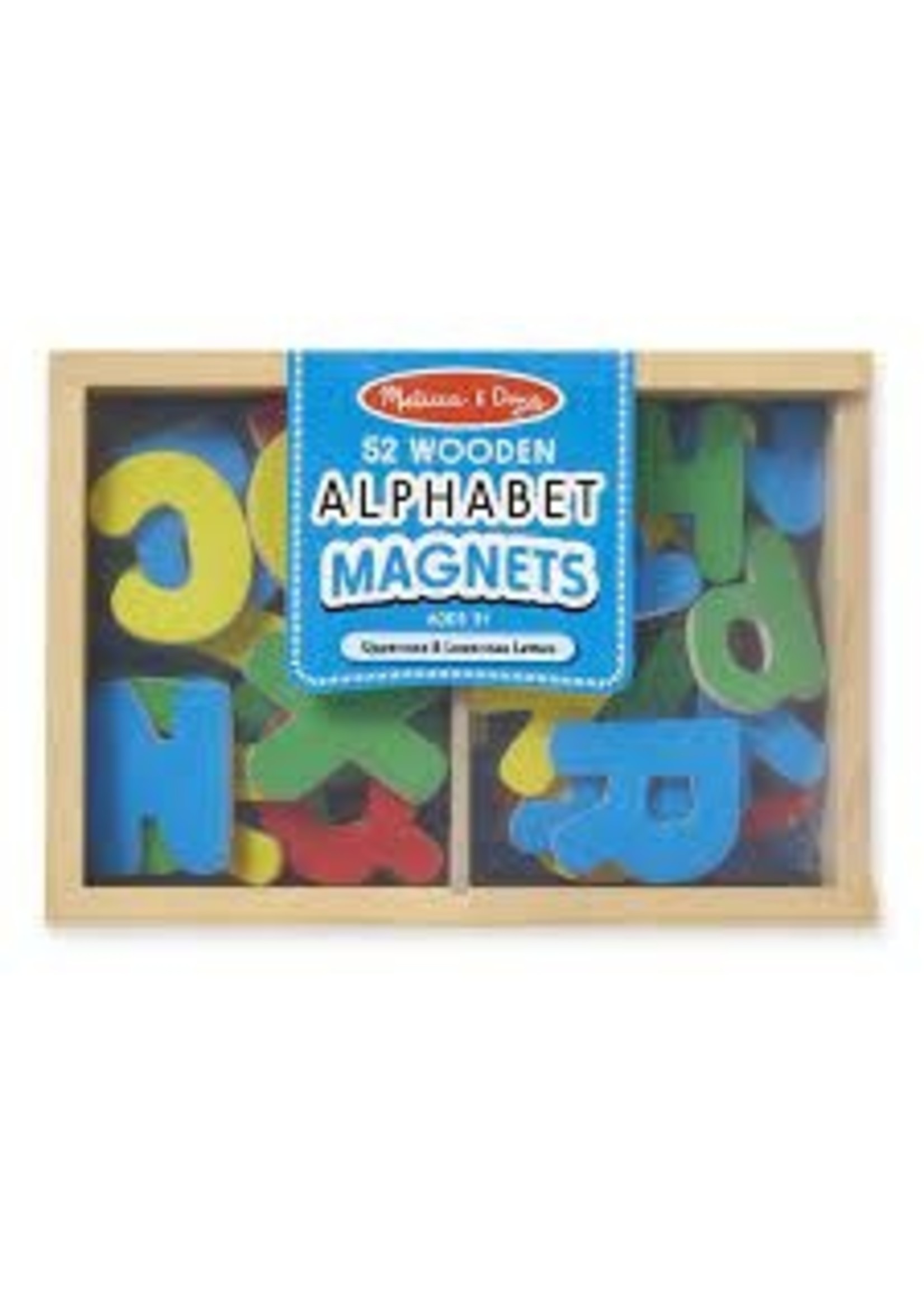 52 Wooden Letter Magnets