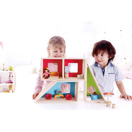 hape geometric dollhouse