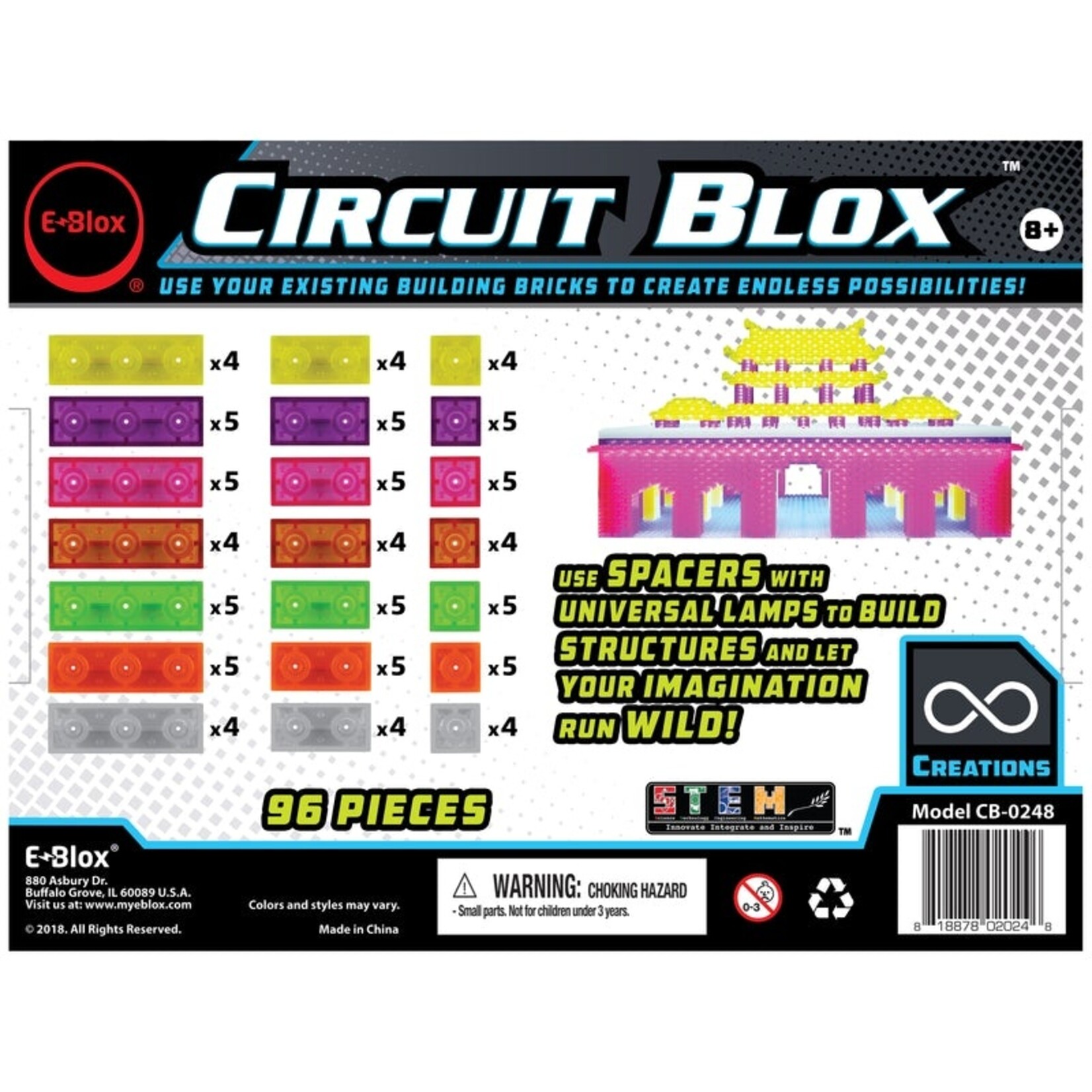 E-Blox Circuit Blox Spacers - 96 pc Add on