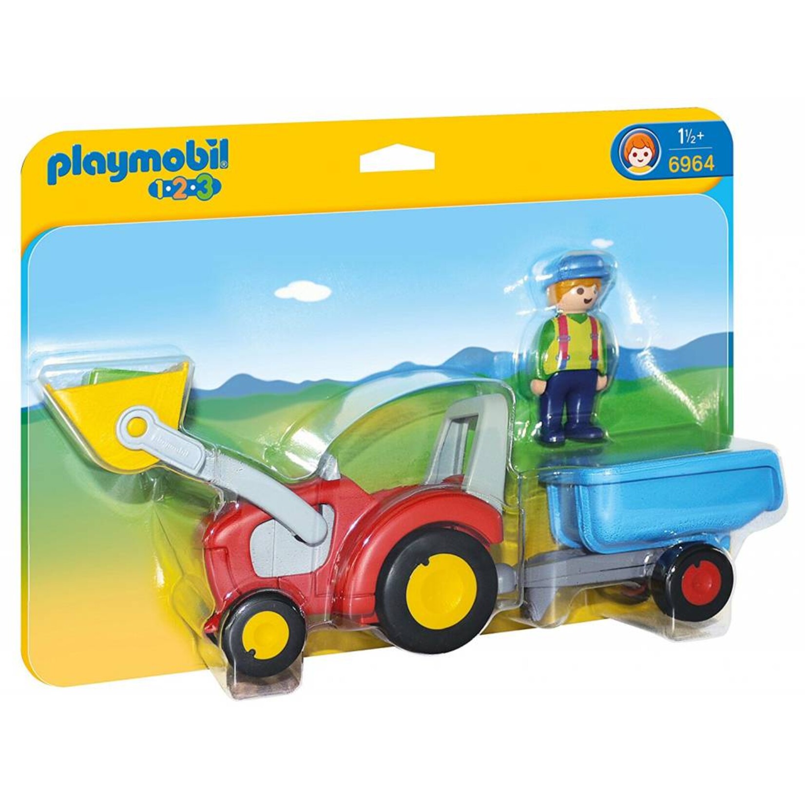 Playmobil 1.2.3 Tractor with Trailer