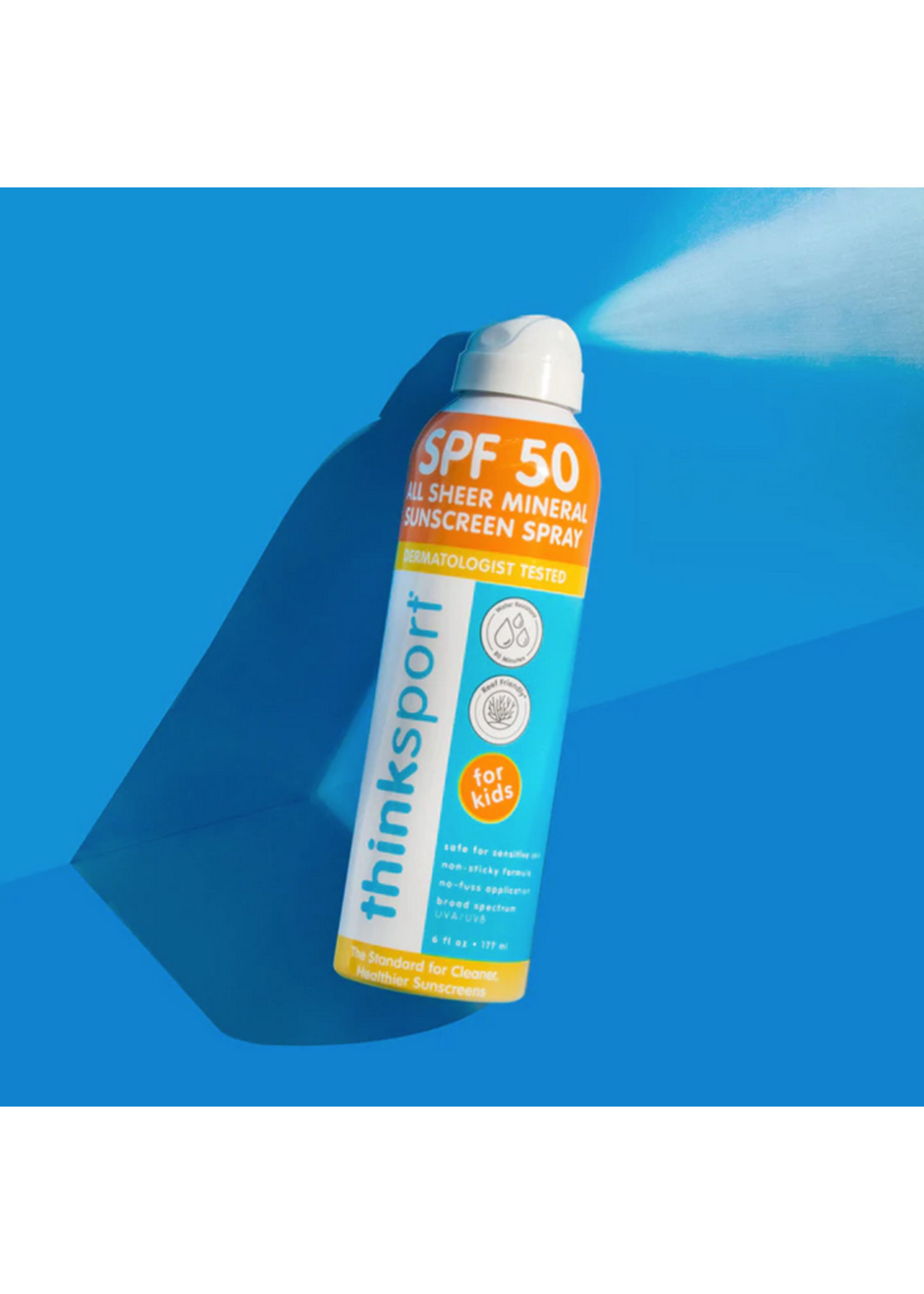 Thinkbaby Thinksport Kid clear zinc mineral sunscreen spray SPF50+ (177ml)
