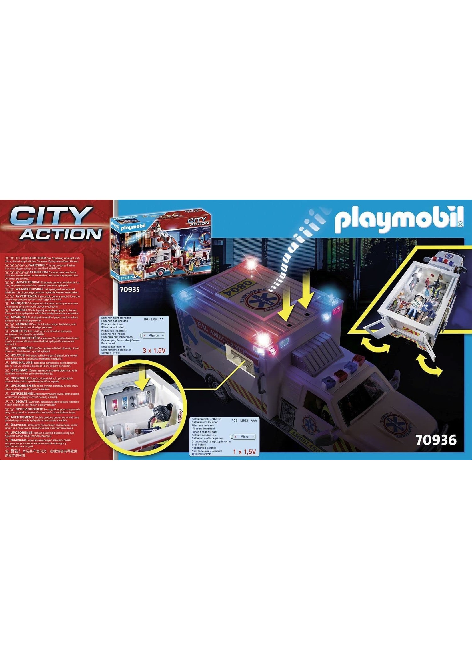 Playmobil Rescue Vehicles: Ambulance with Lights and Sound