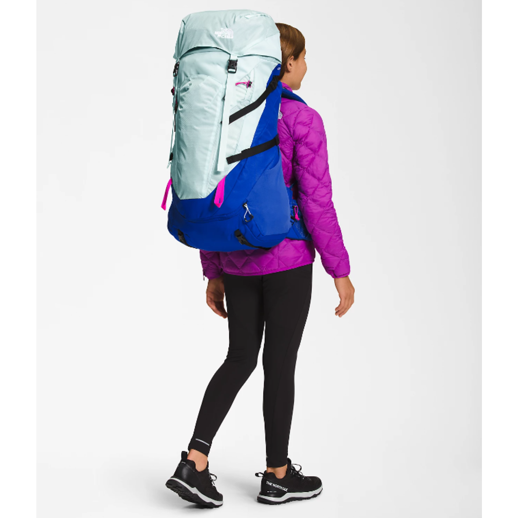 The North Face Youth Terra 55 Backpack Skylight Blue/TNF Blue/Linaria Pink