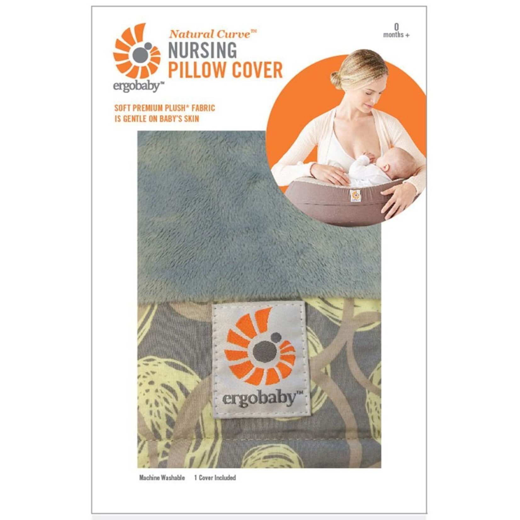 Ergobaby Nursing Pillow Cover - Yellow Swirl