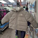 The North Face TNF baby reversible perrito hooded jacket, meld grey