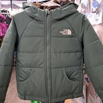 The North Face Kid reversible perrito hooded jacket dark sage