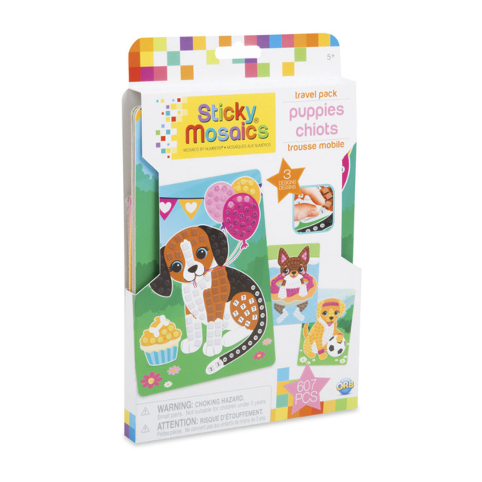 orbtoys Sticky Mosaics Travel Pack, Puppies