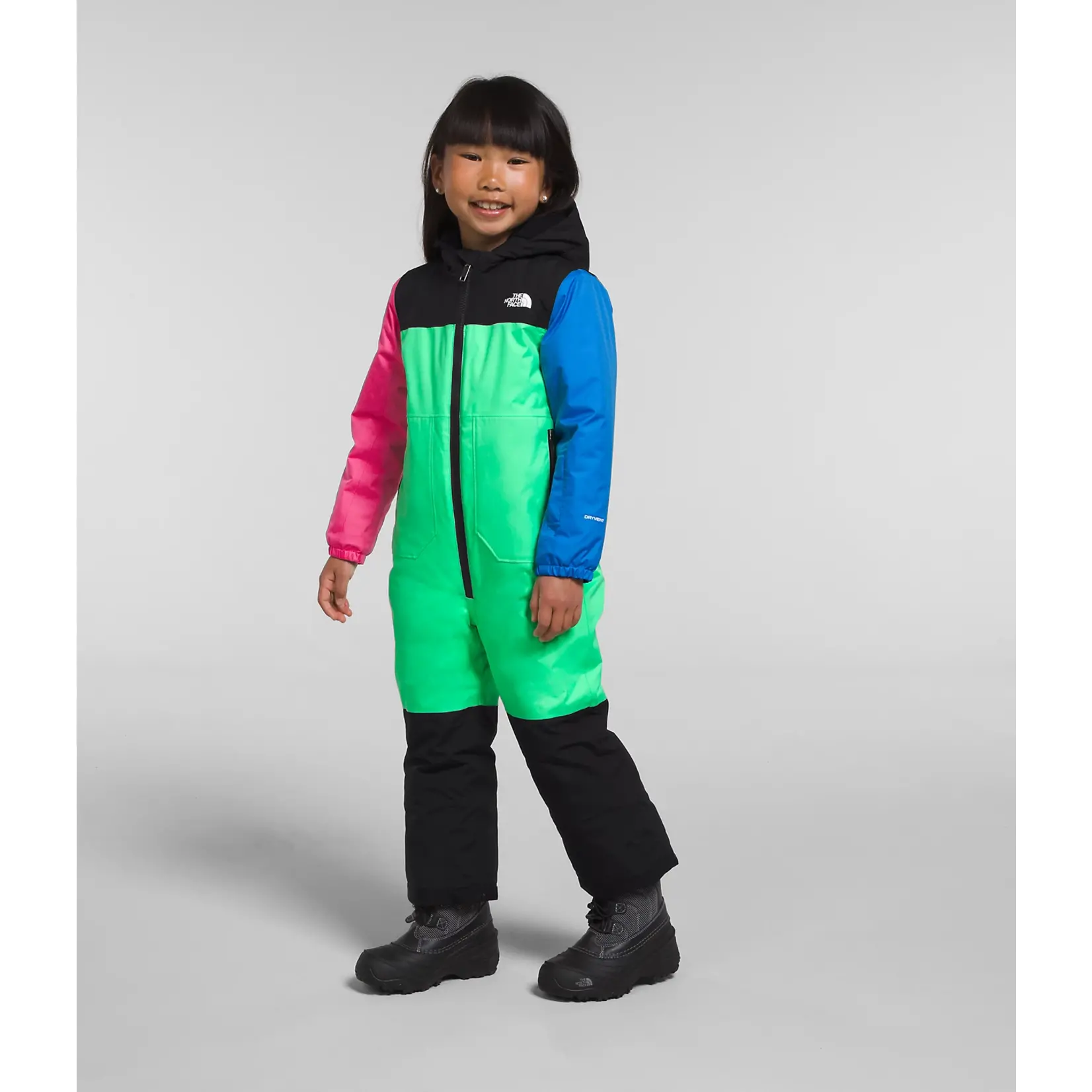 The North Face Kid freedom snow suit, chlorophyll green
