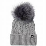 The North Face Kids oh mega fur pom beanie, light grey