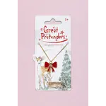 Great Pretenders Holiday bow necklace