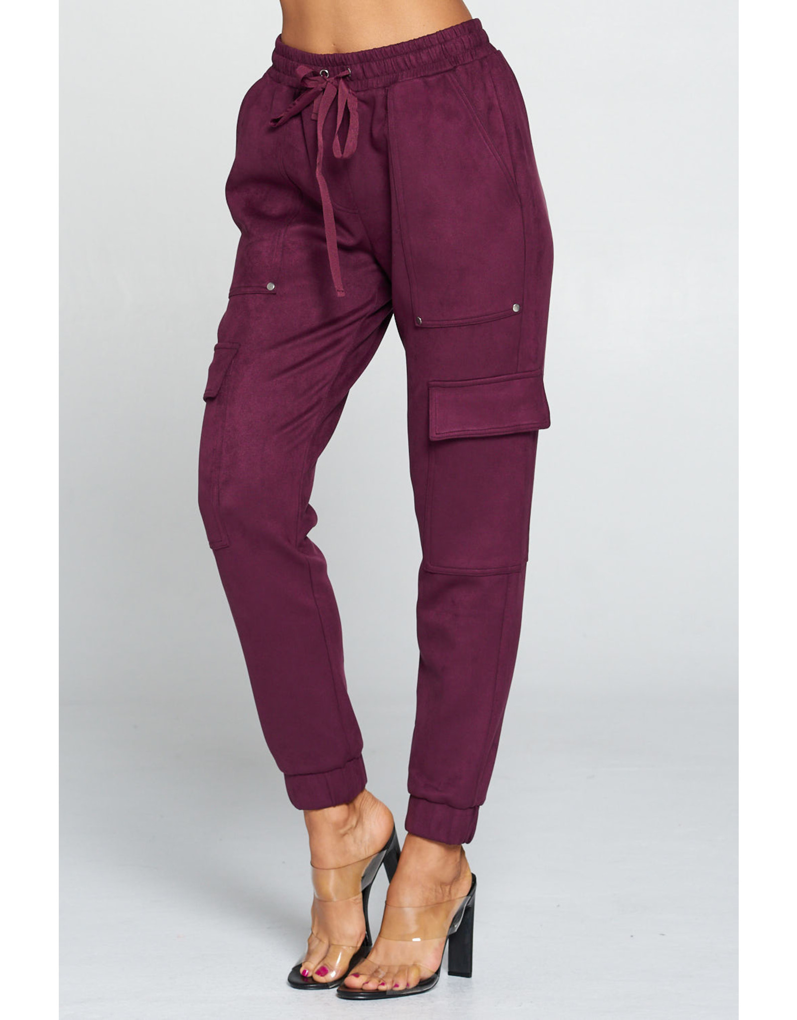 Suede Cargo Pants
