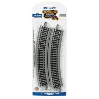 Bachmann 44501 18"R Curve Sections, 4Pc., HO NS EZ Track