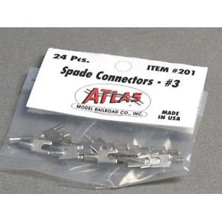 201 Solderless Spade Connectors #3, 24Pcs.