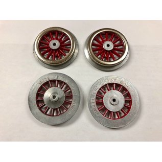 Model Engineering Works SMWE, Early Standard Gauge Electric Loco Red Wheel Set, 4Pcs.