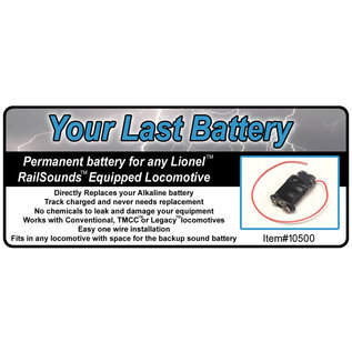 JW&A 10500 - Your Last Battery, Railsounds Batt. Replacement