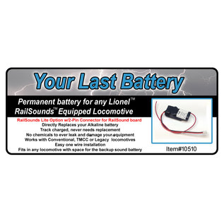 JW&A 10510 - Your Last Battery, Railsounds Lite Batt. Replacement