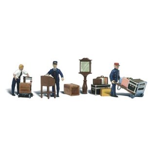 Woodland Scenics A1909 Depot Workers & Accessories, Woodland Scenics HO
