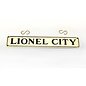 Henning's Parts 124-LCB #124 Station Sign "Lionel City", Brass