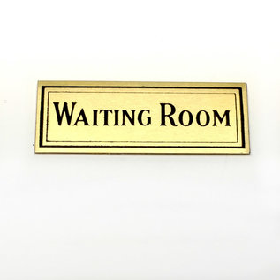 Henning's Parts 124-WRB No.124 Station Waiting Sign, Brass