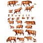 7006 Farm Animals. 30 Pcs., O Scale