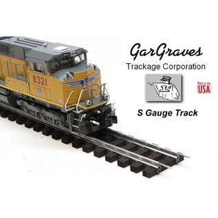 Gargraves 401 37" S-Gauge Straight w/Tinplated Rails, Flexible