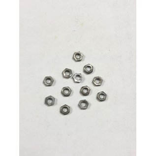 4-36N Hex Nut, Nickel, 12pcs