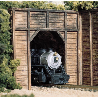 Woodland Scenics C1154 Tunnel Portals Timber Single Track, N Scale