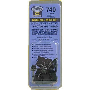 Kadee #740 Med Centerset Metal Couplers w/Metal Gearboxes, O Scale