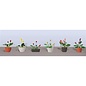JTT 95569 Assorted Potted Flower Plants #3, 6/pk 5/8",HO