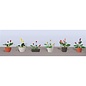 JTT 95569 Assorted Potted Flower Plants #3, 6/pk 5/8",HO