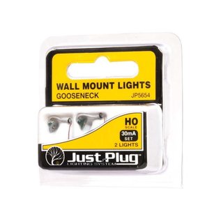 Woodland Scenics JP5654 Gooseneck Wall Mount Lights, HO Scale