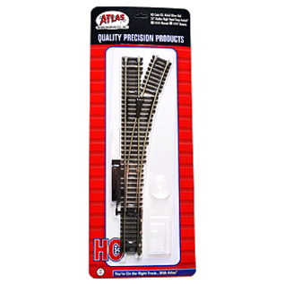 Atlas HO #545 Code 83 22" Radius Snap Switch Manual RH, HO Scale