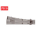 Peco SL-91 Small Radius RH Turnout Code 100, HO Scale