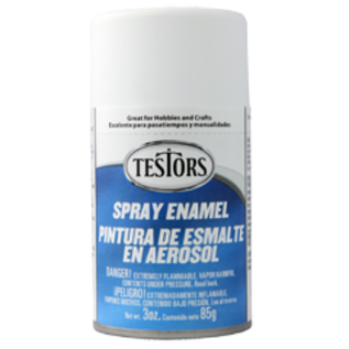 Testors 1258 White - Flat Enamel Spray, 3oz