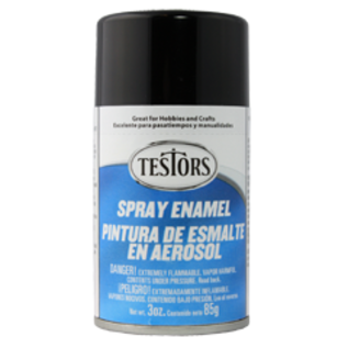 Testors 1249 Black - Flat Enamel Spray, 3oz