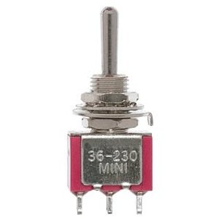 Miniatronics 36-230-04-1 Miniature Toggle Switch, DPDT 5amp, 1Pc