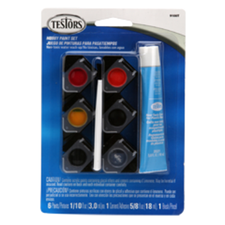 Testors 9100T Acrylic Paint Pods with Cement - Primary Colors