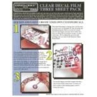 Experts-Choice No.122 Decal Paper, Clear Inkjet, 8 1/2 x 11, 3/pk