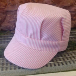 Engineer Hat Pink Stripe, Adult