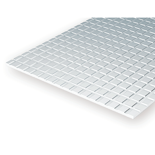 Evergreen 4504 Tile 1/6" Squares, Polystyrene Sheet