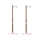 Woodland Scenics JP5646 Wooden Pole Street Lights, 2Pk