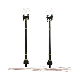 Woodland Scenics JP5648 Double Lamp Post Streets Lights, 2Pk