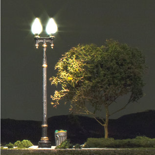 Woodland Scenics JP5648 Double Lamp Post Streets Lights, 2Pk
