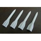 Henning's Parts 44-80 White Short Missiles w/weight, Set of 4